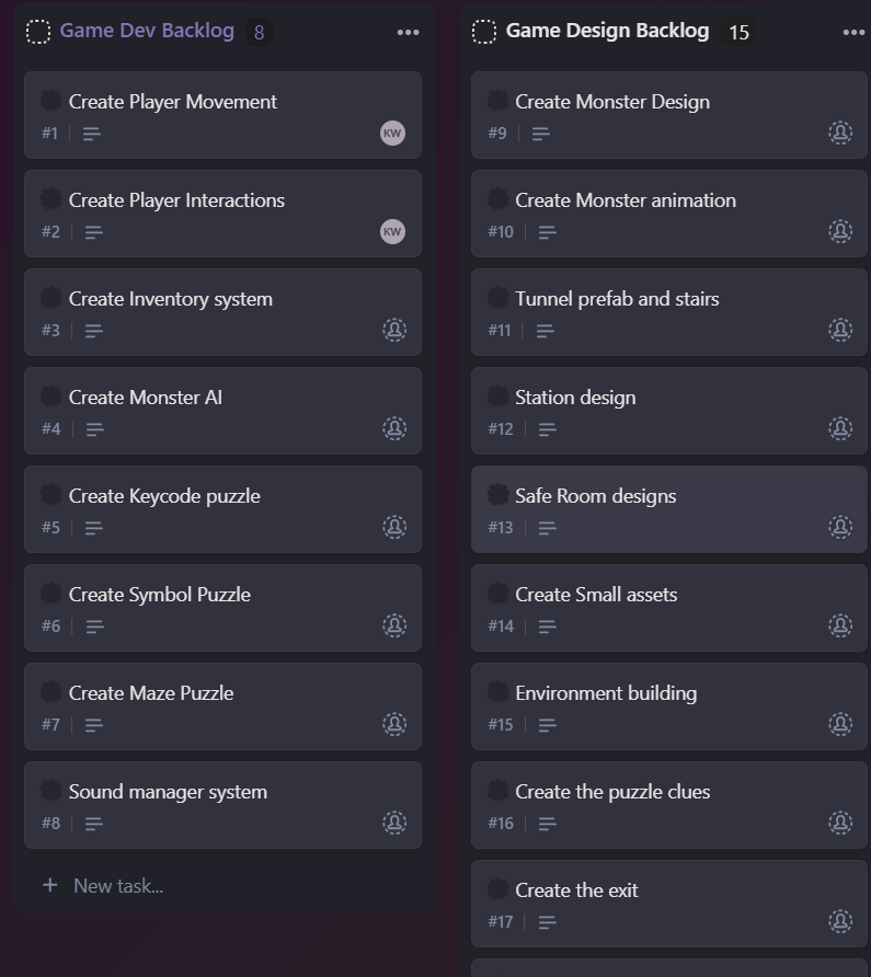 Quebec Underground production task Management